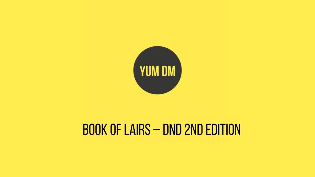 Book Of Lairs – DnD 2nd Edition